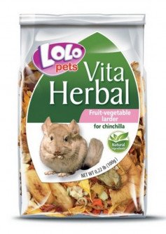 Кормовая добавка к основному корму кладовая овощей и фруктов для шиншилл LoLo Pets VITA HERBAL 100 г LoLo PETS BGL-LO-75