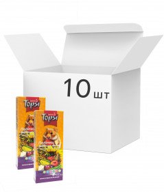 Упаковка корма для грызунов Topsi Фруктово-овощные палочки 100 г 10 шт (14820122208305)